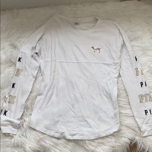 VS pink sequin variety crewneck